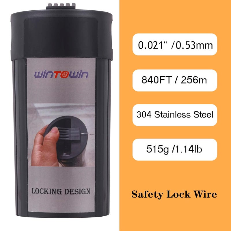 NACHEE Safety Lockwire .021" (0.53mm),840FT 304 Stainless Steel Twist Safety Lock Wire Used for Repairing Motorcycles, Tie Things,Aircraft Safety Wire - Image 2